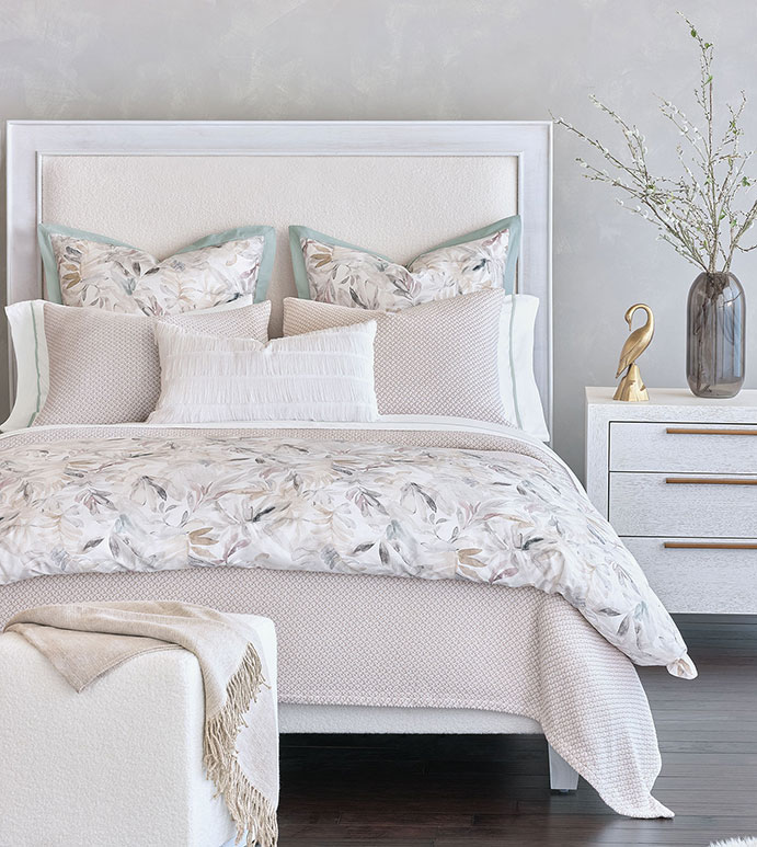 Custom bedding and semi-custom bedding from Decorating Den Interiors.