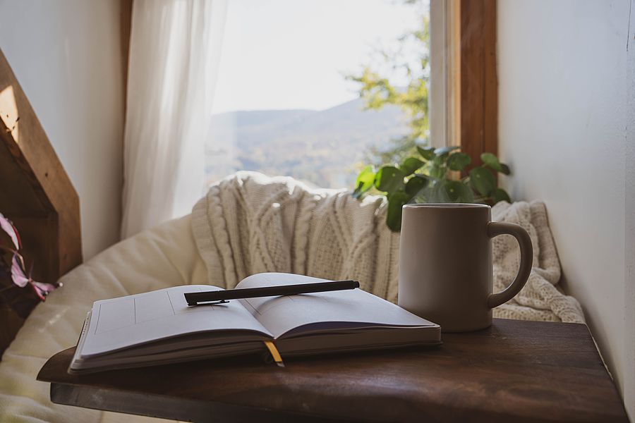 Curl up with your journal on a chilly day.